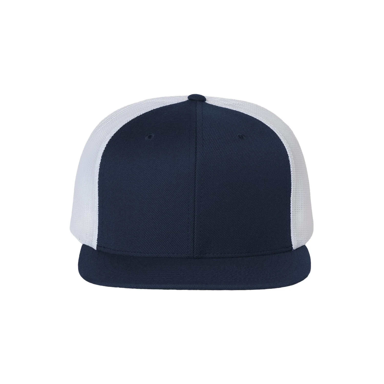 Richardson Acrylic-Wool Blend Flatbill Trucker Cap 511 - Navy/ White