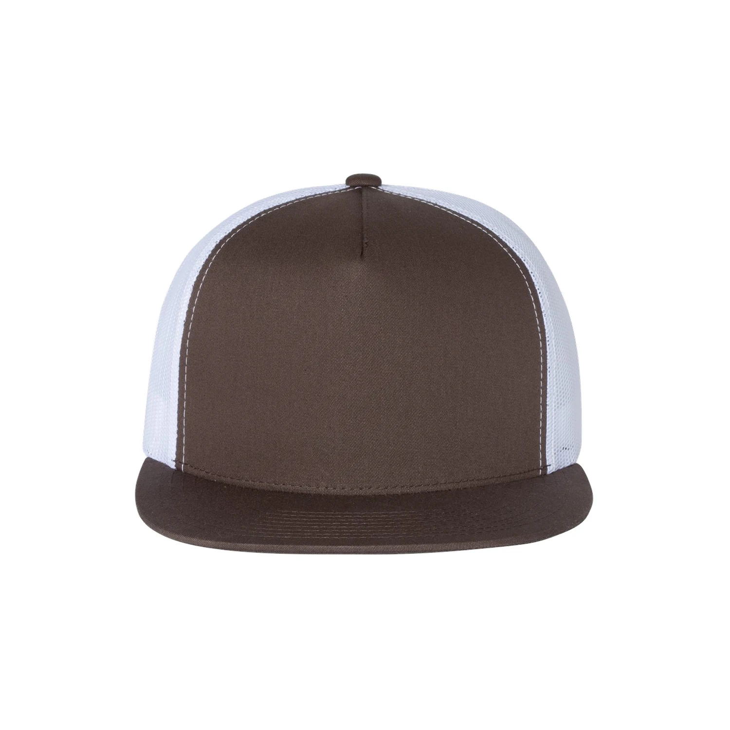 5 Panel Classic Trucker Cap - Brown White