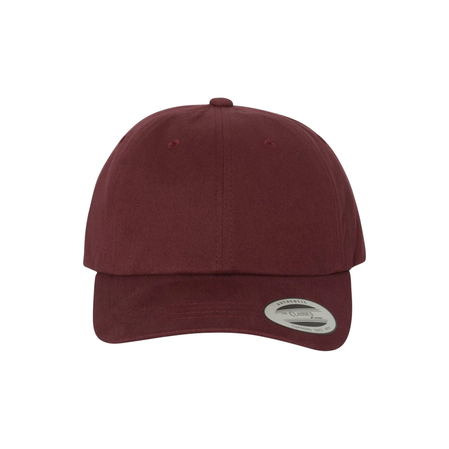 Peached Cotton Twill Dad Cap 6245PT - Maroon
