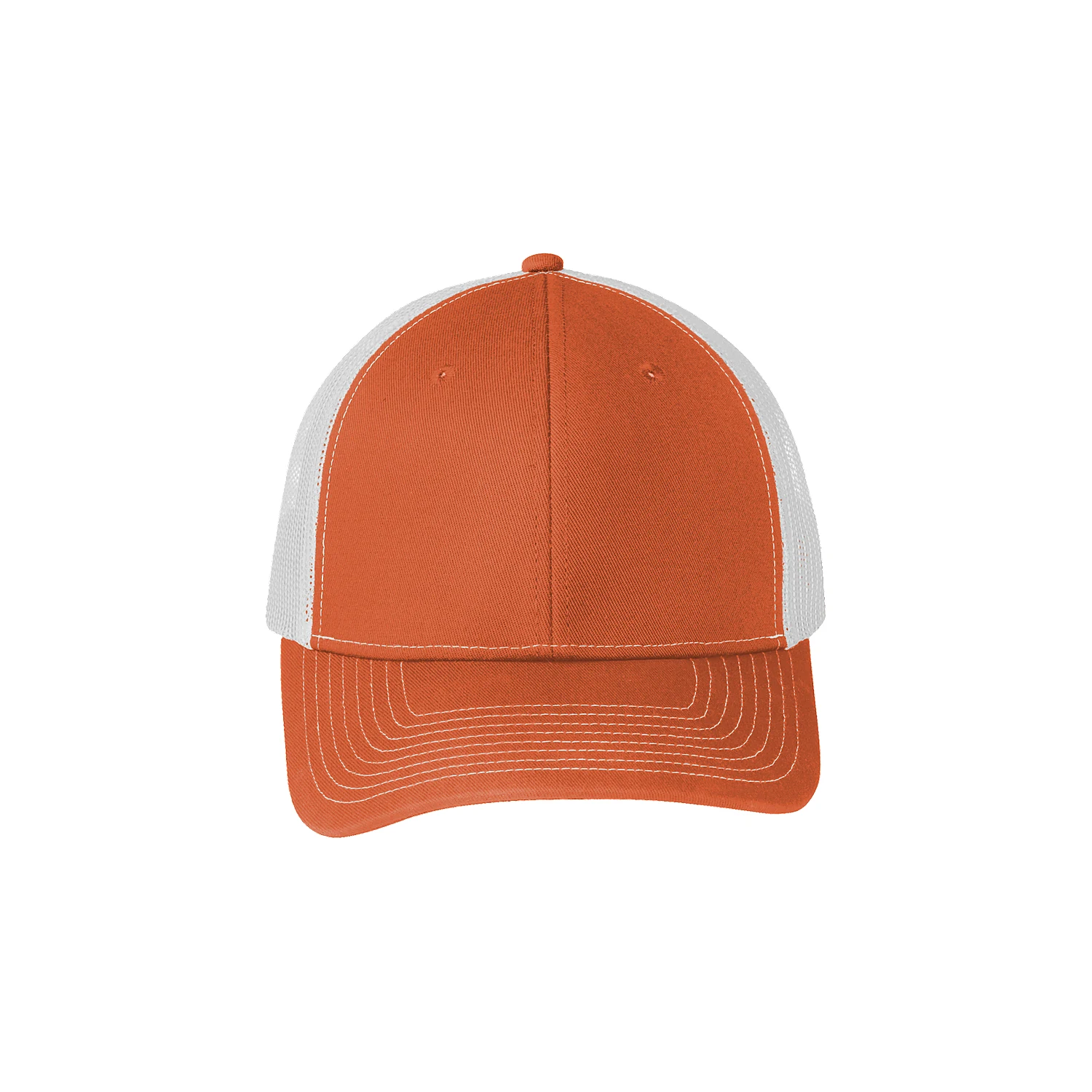Port Authority Snapback Trucker Cap C402 - Texas Orange/White