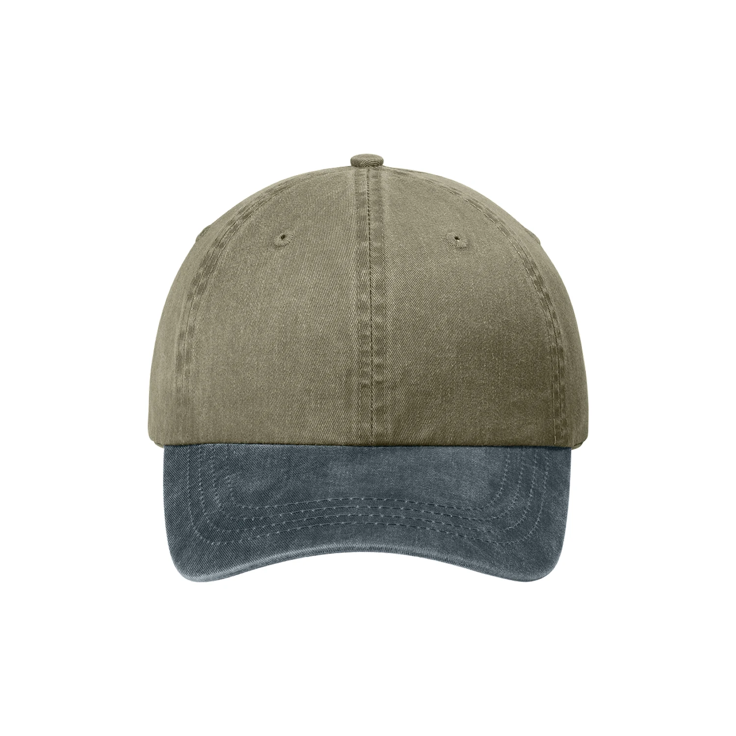Port & Company Two Tone Pigment Dyed Cap - Khaki Charcoal