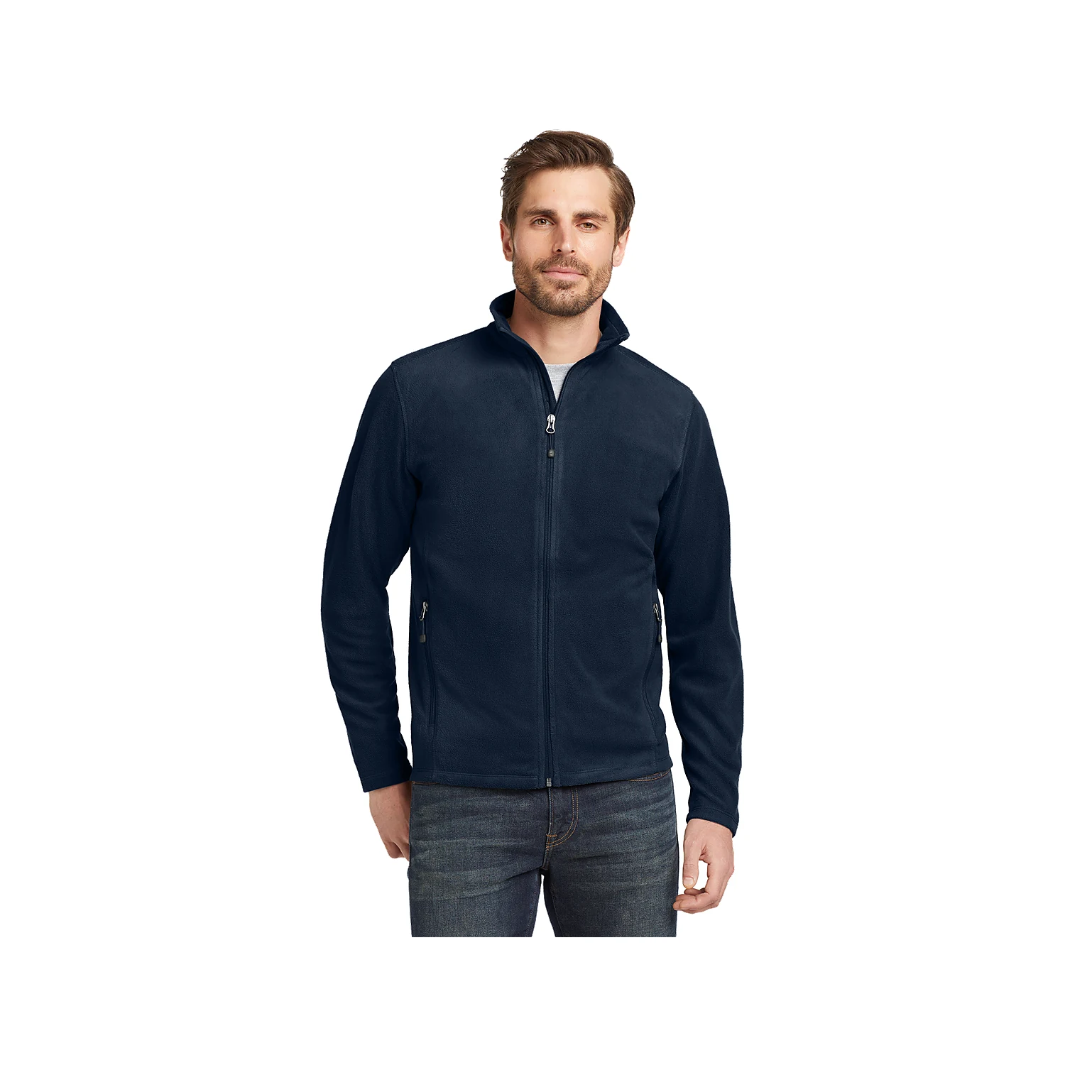 Eddie Bauer Full-Zip Microfleece Jacket - Navy