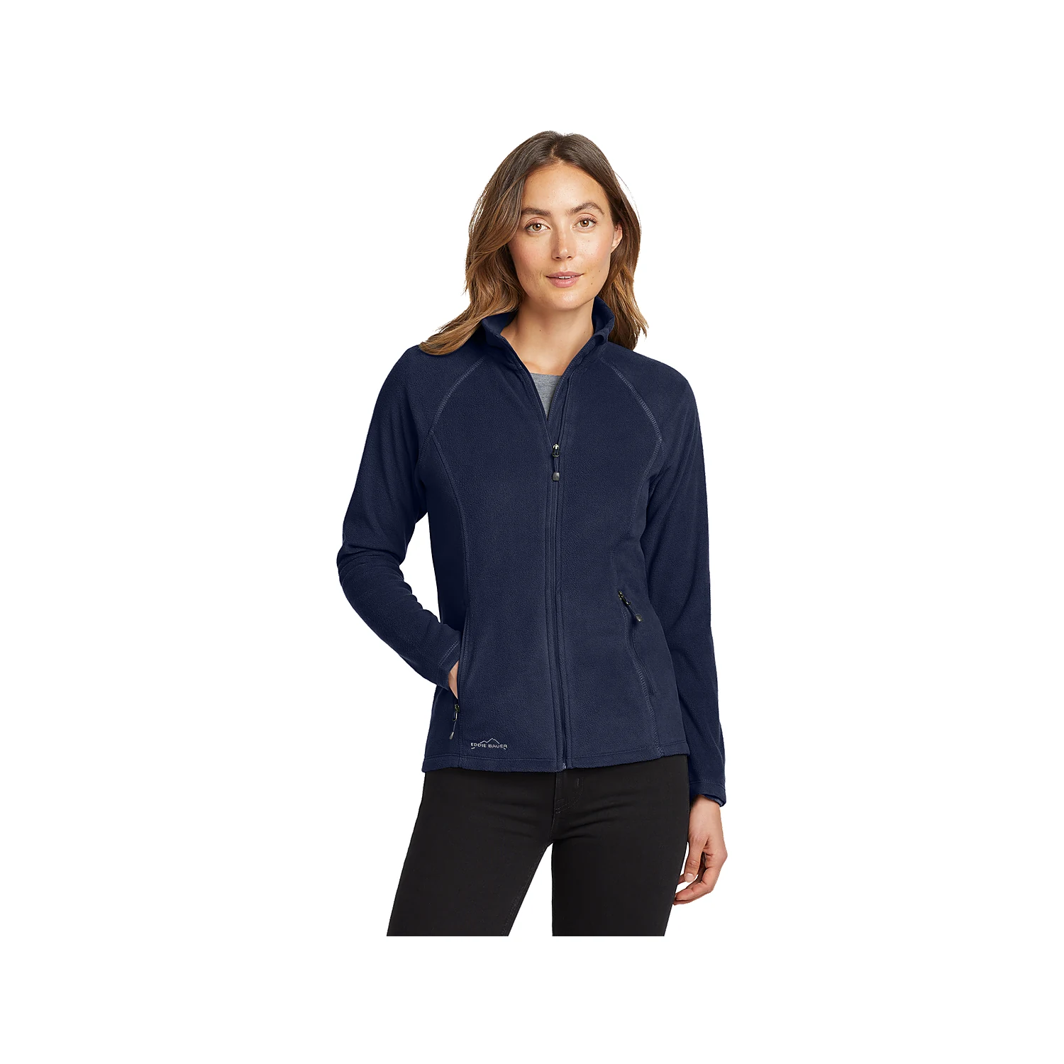 Eddie Bauer Ladies Full-Zip Microfleece Jacket - Navy