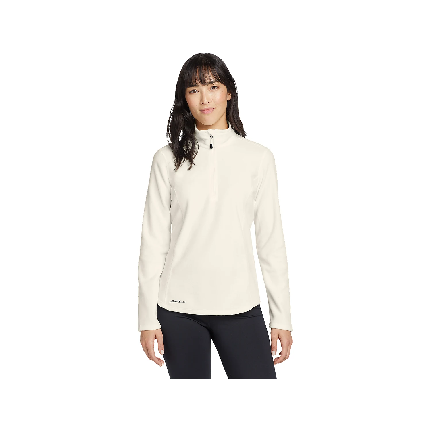 Eddie Bauer Ladies 1/2-Zip Microfleece Jacket EB227 - Ivory