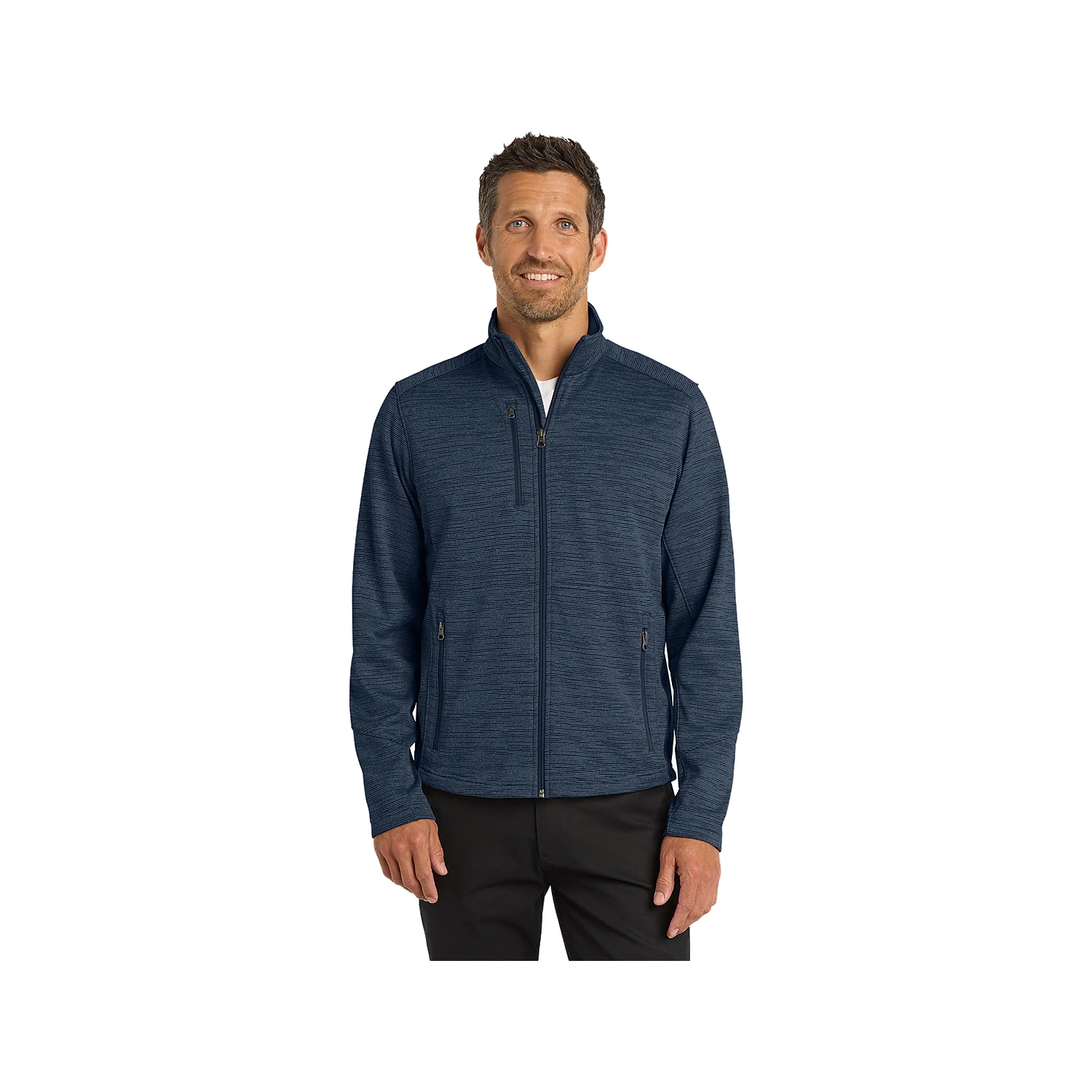 Port Authority Digi Stripe Fleece Jacket - Navy