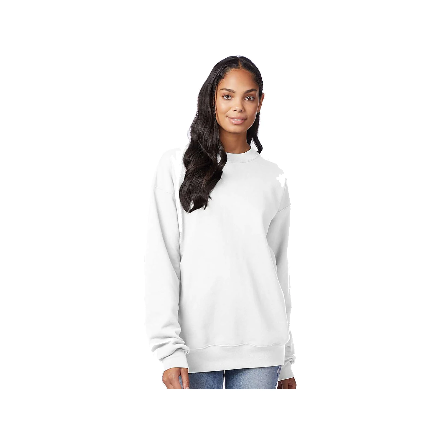 Hanes Ultimate Cotton Crewneck Sweatshirt - White