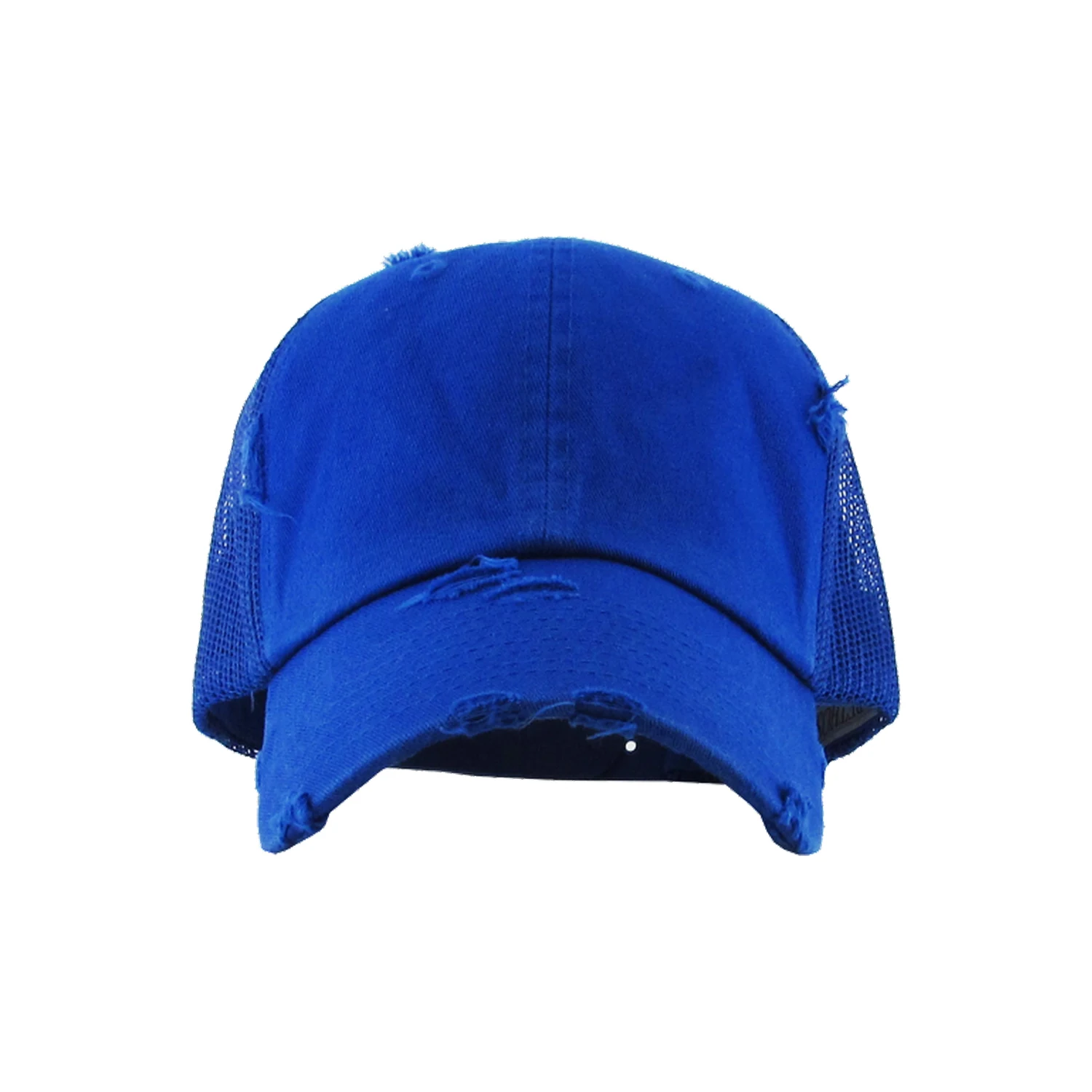 Mesh Distressed Baseball Cap - Royal