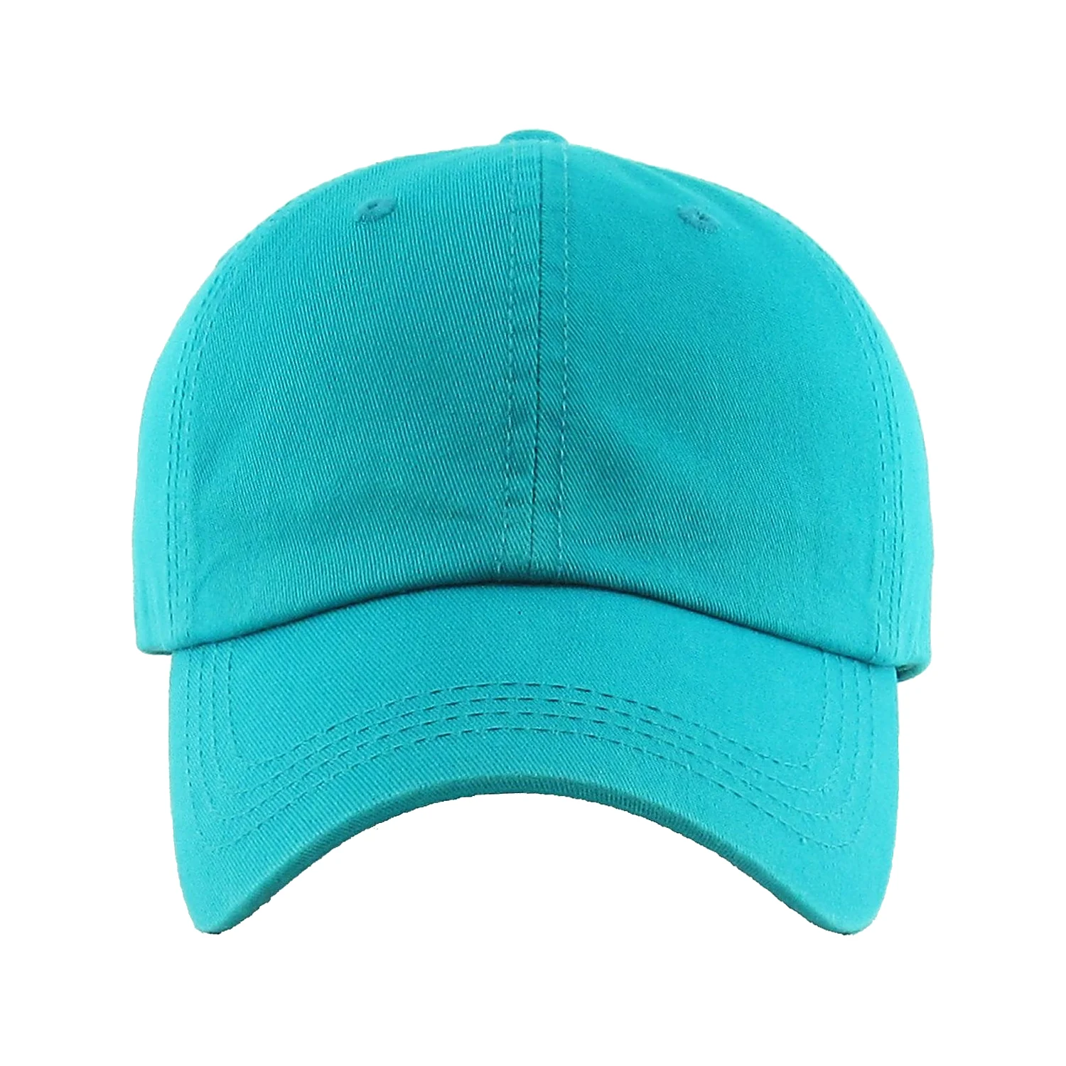 Classic Smooth Cotton Ponytail Ballcap - Turquoise