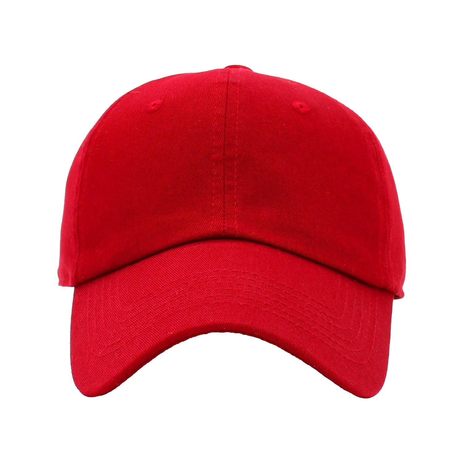 Low Profile Cotton Baseball Cap - Red