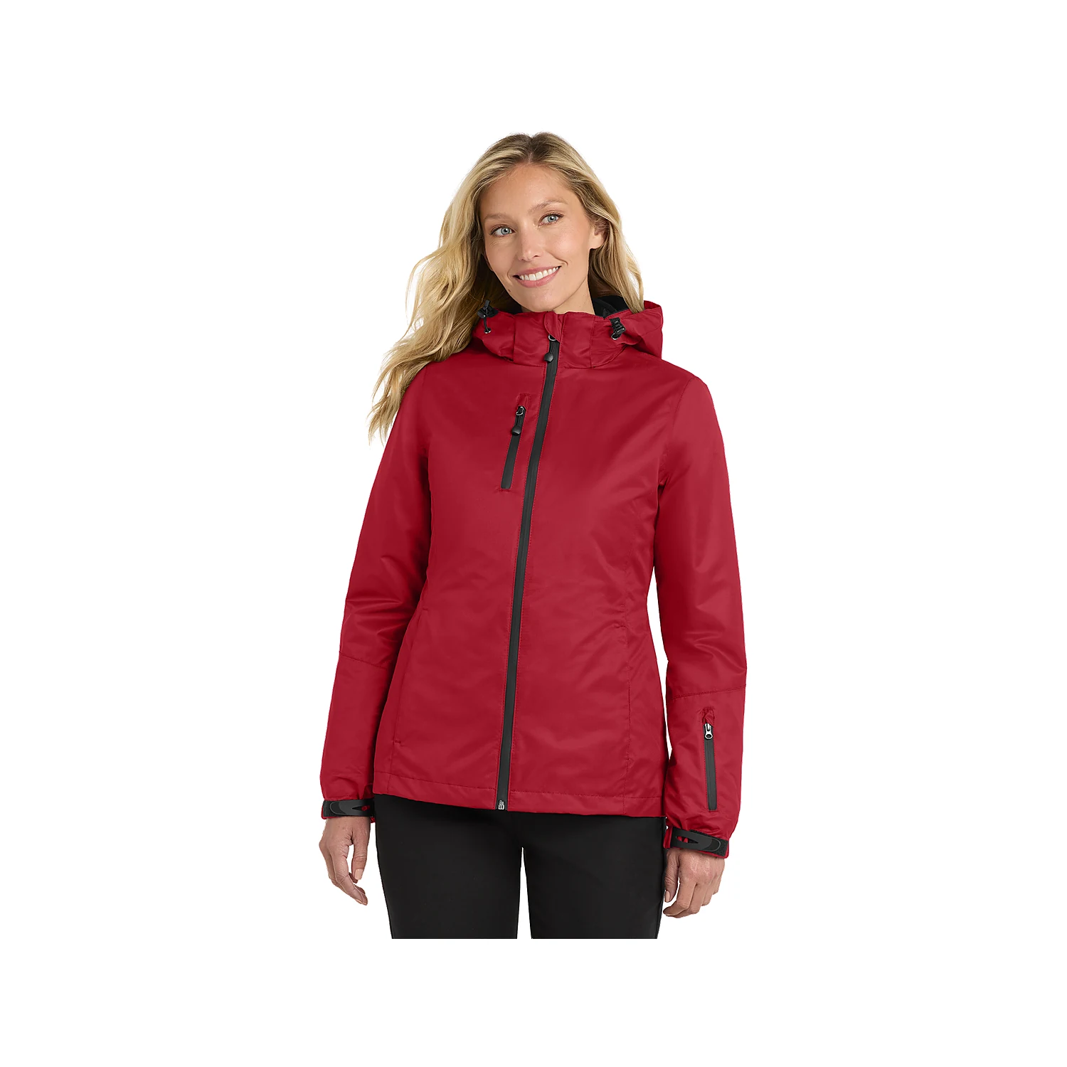 Port Authority Ladies Vortex Waterproof 3-in-1 Jacket - Rich Red/ Black