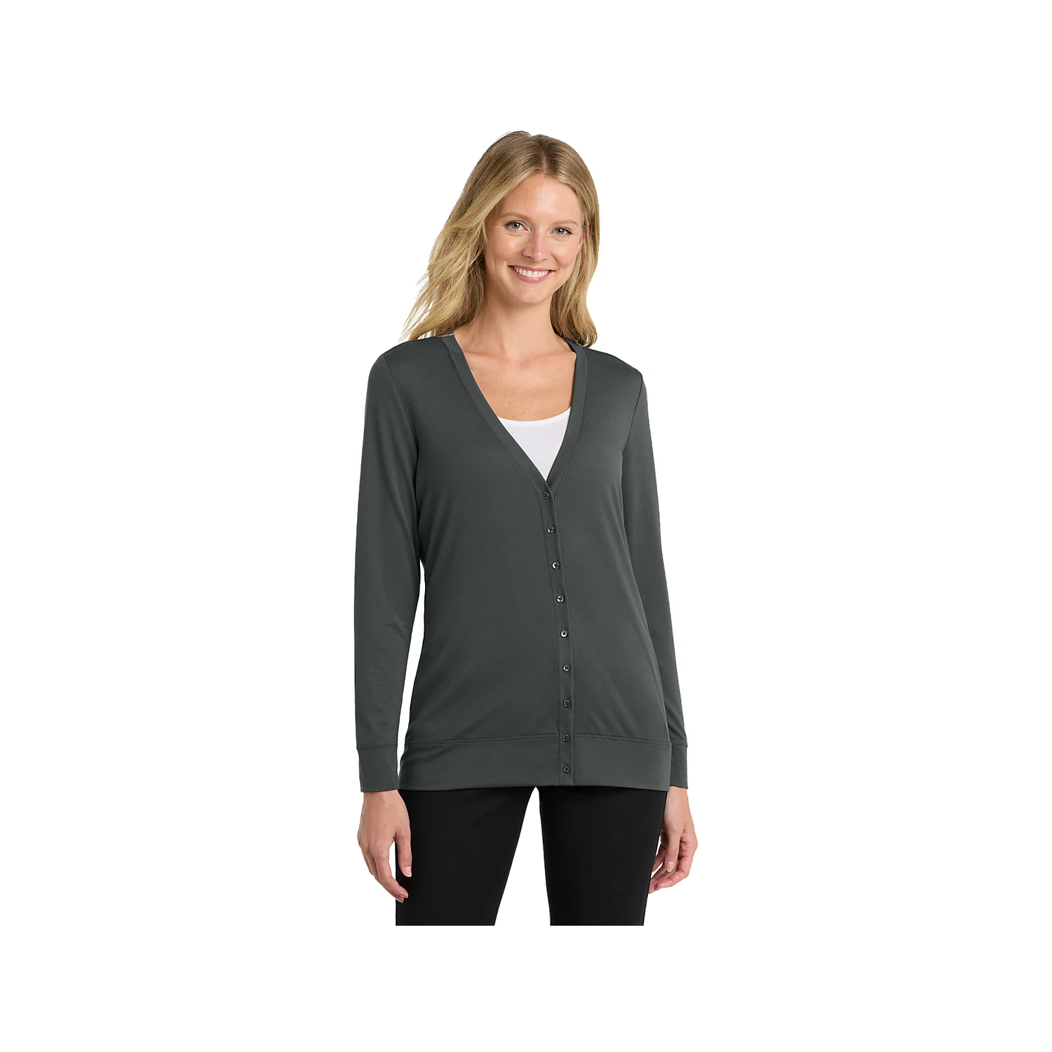 Port Authority Women's Concept Cardigan L545 - Grey Smoke