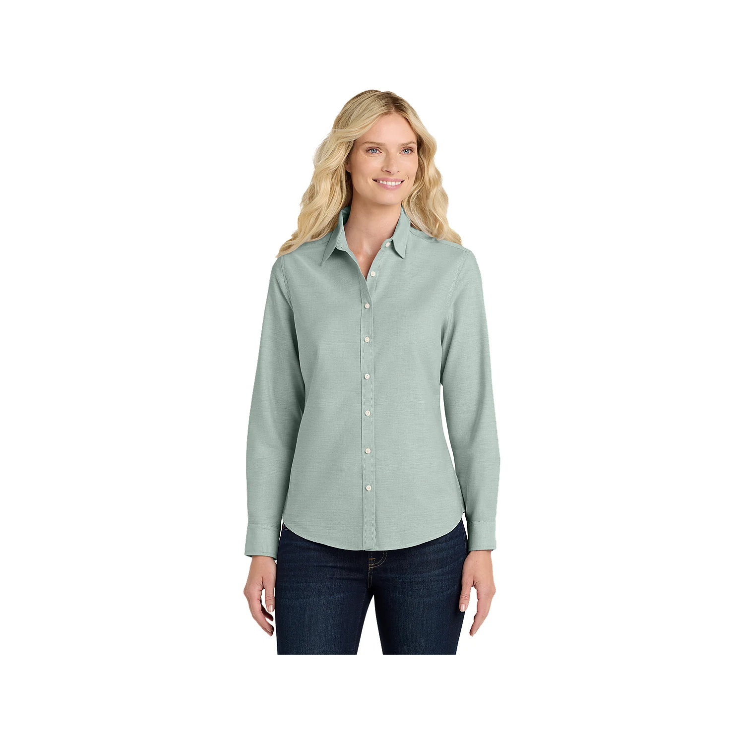 Port Authority Ladies SuperPro Oxford Shirt - Green
