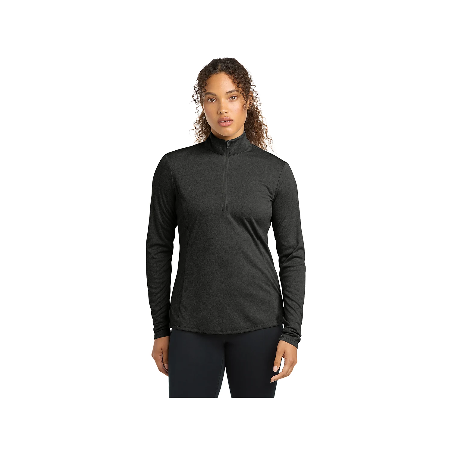 Sport-Tek Ladies Endeavor 1/4-Zip Pullover - Black Heather