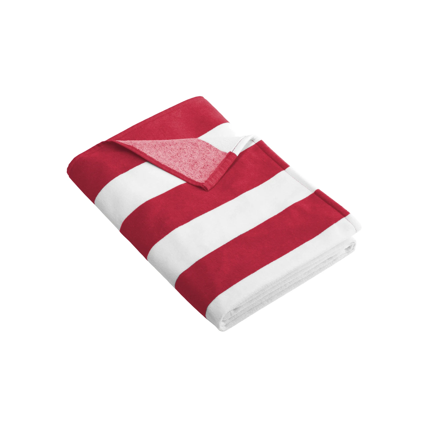 Port & Company Cabana Stripe Beach Towel - Red