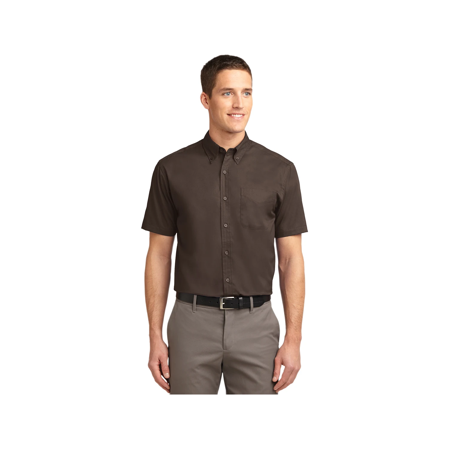 Port Authority Short Sleeve Easy Care Shirt - Coffee Bean Stone