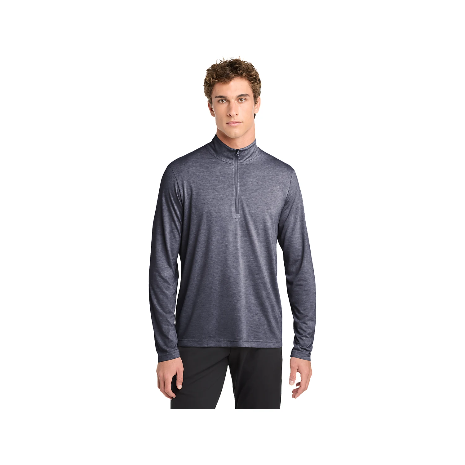 Sport-Tek PosiCharge Tri-Blend Wicking 1/4-Zip Pullover - True Navy Heather