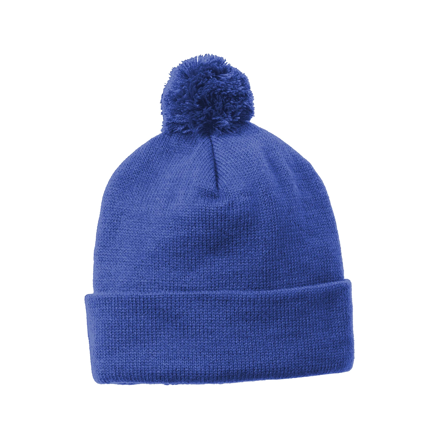 Solid Pom Pom Beanie - True Royal