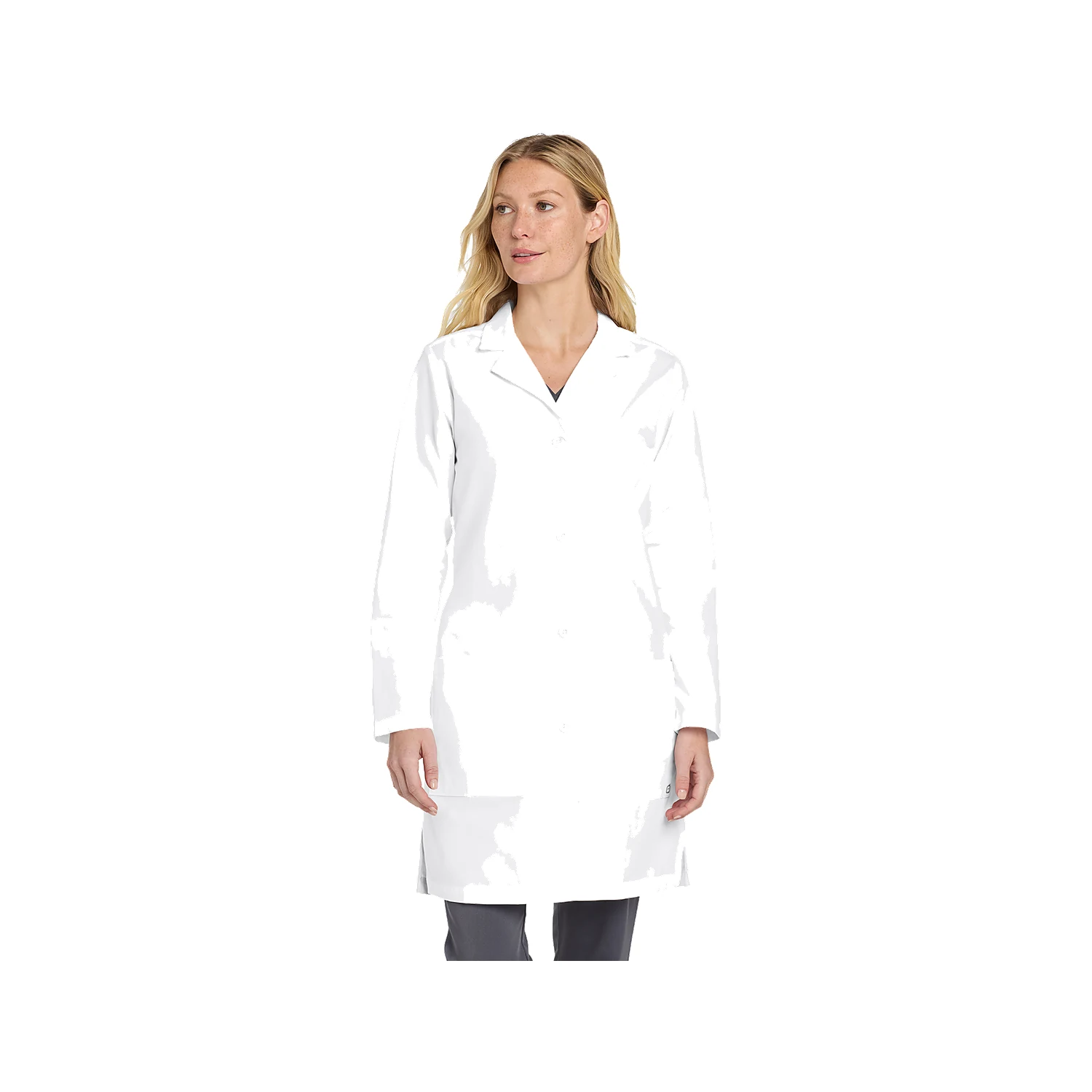 WonderWink Women's Long Lab Coat WW4172 - White