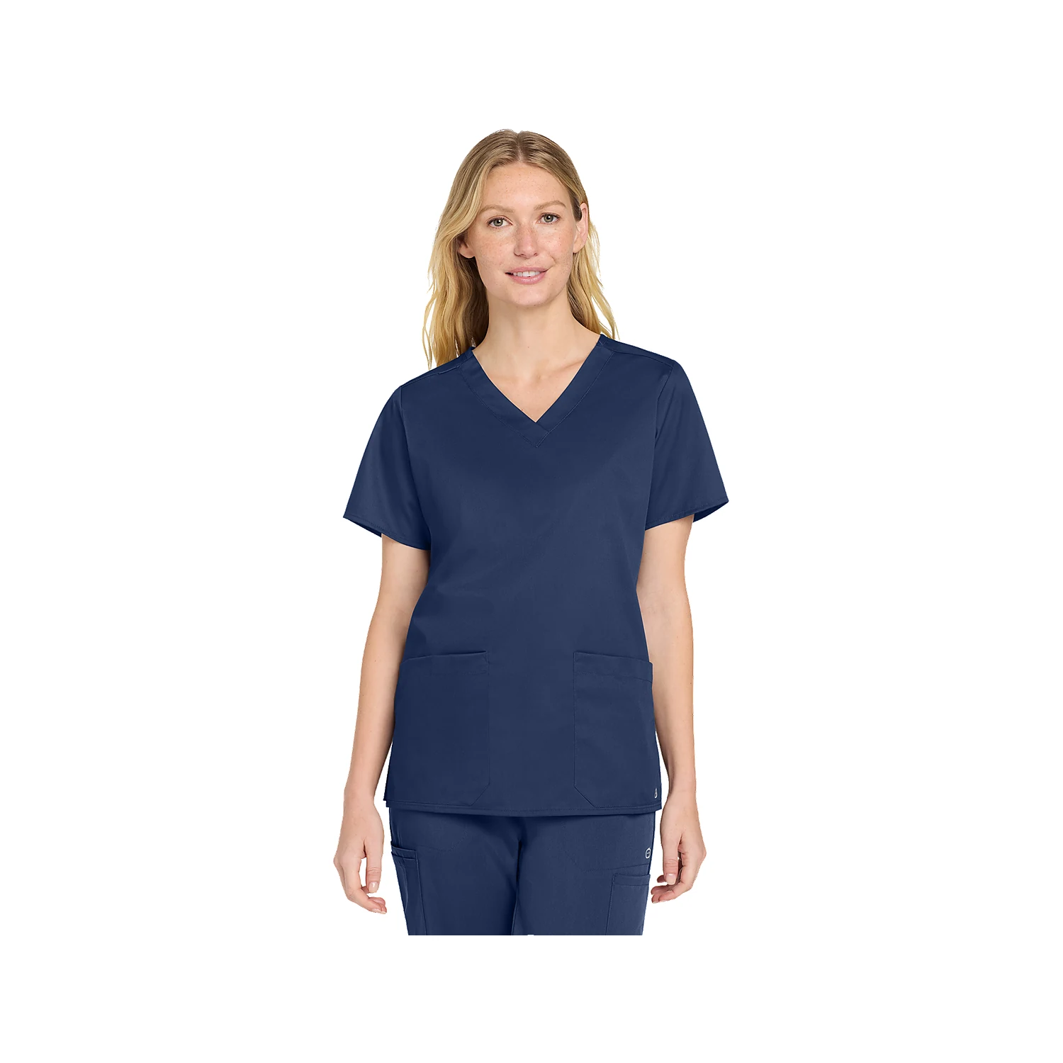 WonderWink Women's WorkFlex V-Neck Top WW4560 - Navy