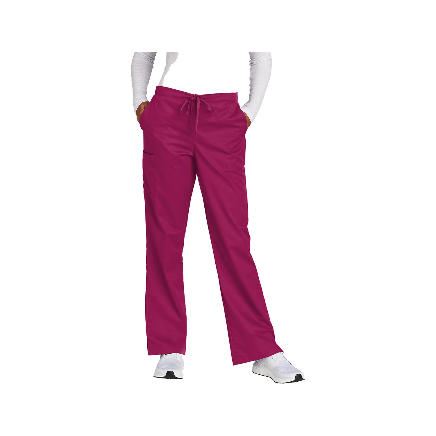WonderWink Women's WorkFlex Flare Leg Cargo Pant WW4750 - Wine
