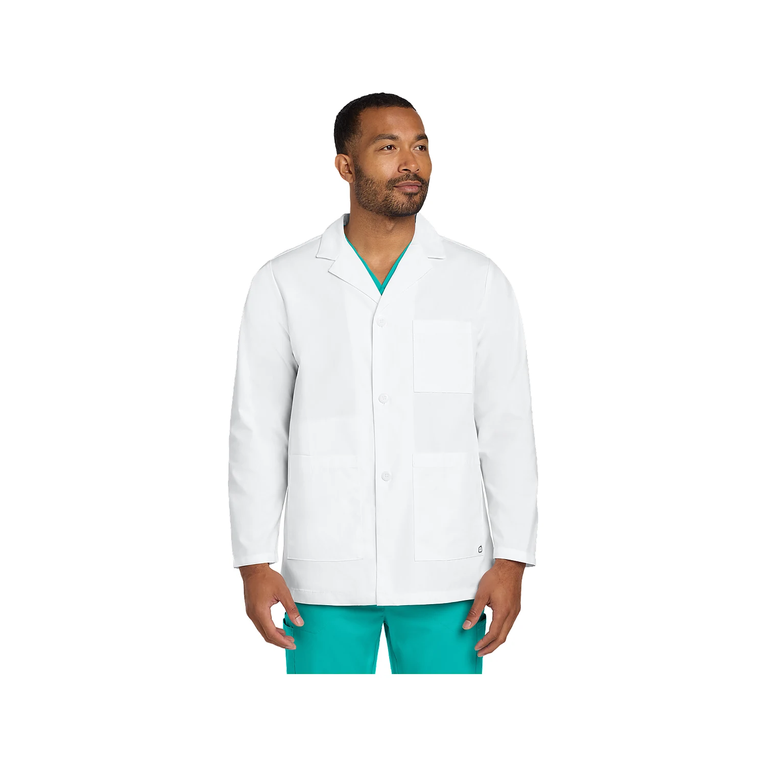 WonderWink Men's Consultation Lab Coat WW5072 - White