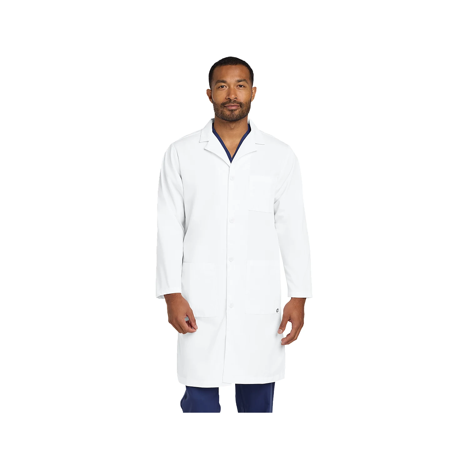 WonderWink Men's Long Lab Coat WW5172 - White