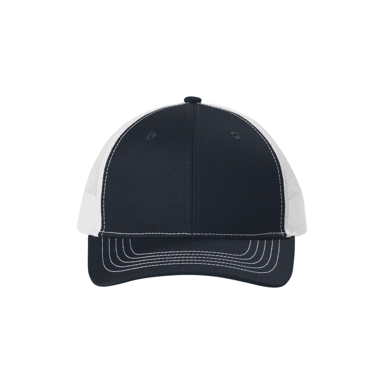 Port Authority Youth Snapback Trucker Cap YC402 - Rich Navy/ White